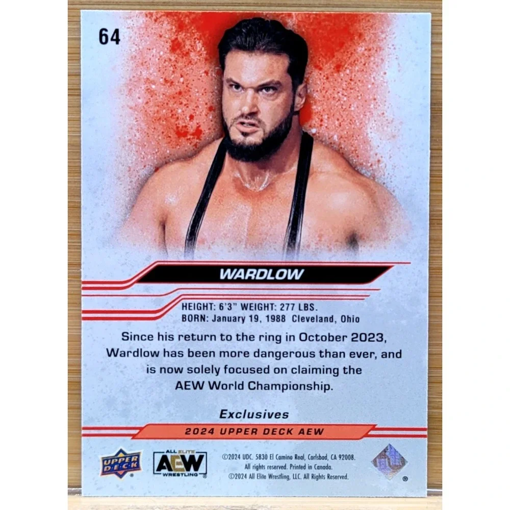 2024 UPPER DECK‎ AEW WARDLOW UD EXCLUSIVES #D/100